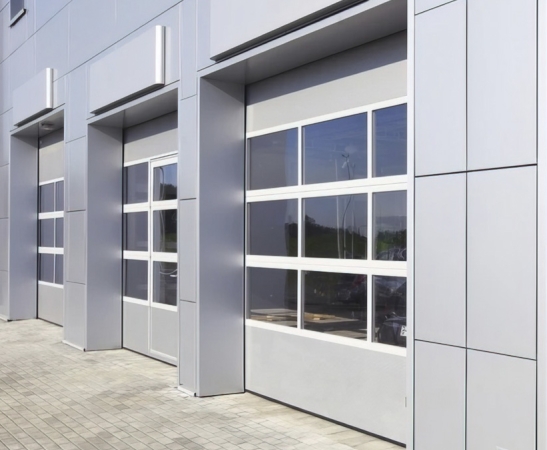 Панорамные ворота Алютех Alutrend в Георгиевске